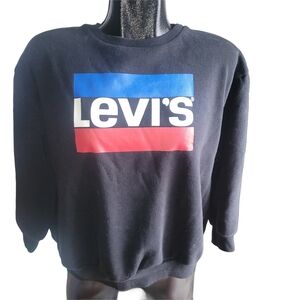 Levi's Black Logo Front Sweatshirt L